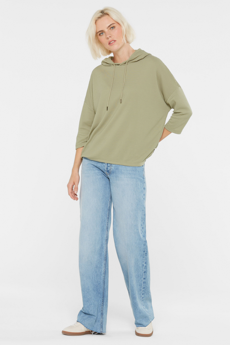 Strukturiertes Kapuzensweatshirt SO:LA