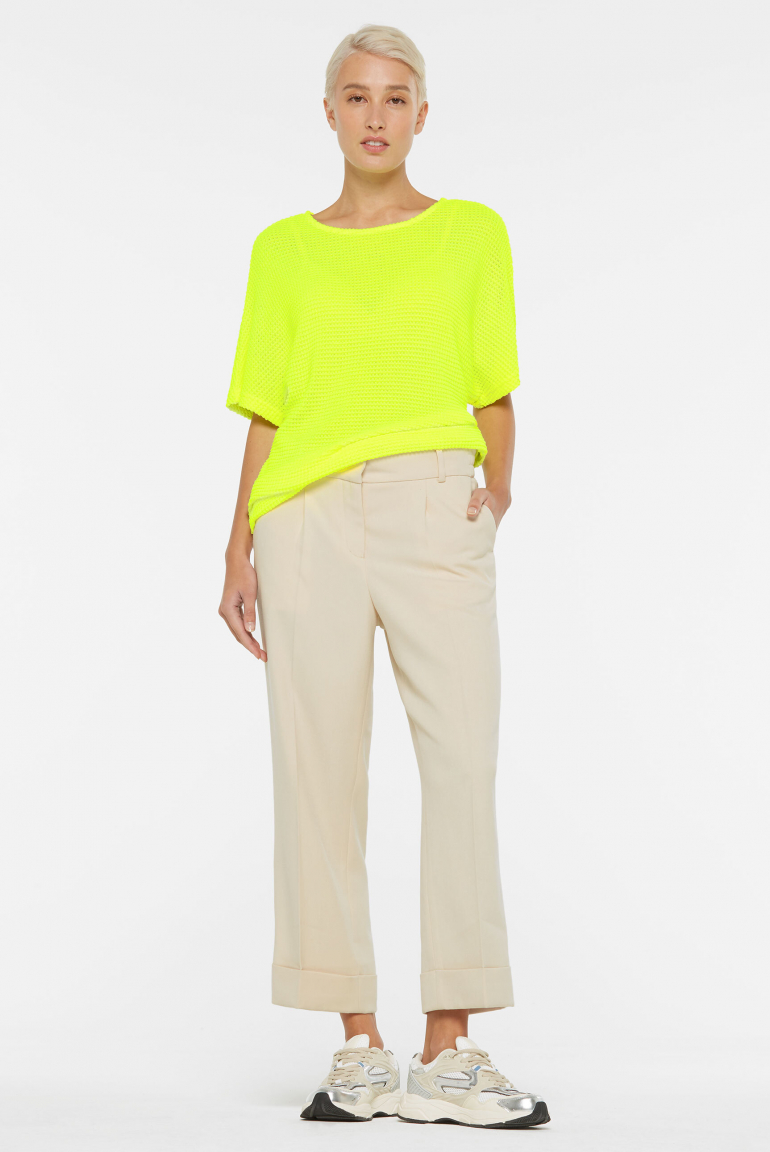 Strukturiertes Kurzarm-Shirt KAR:LA Loose Knit