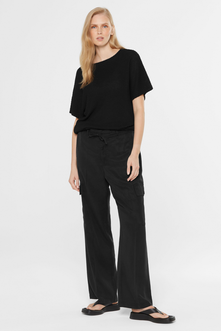 Strukturiertes Kurzarm-Shirt KAR:LA Loose Knit