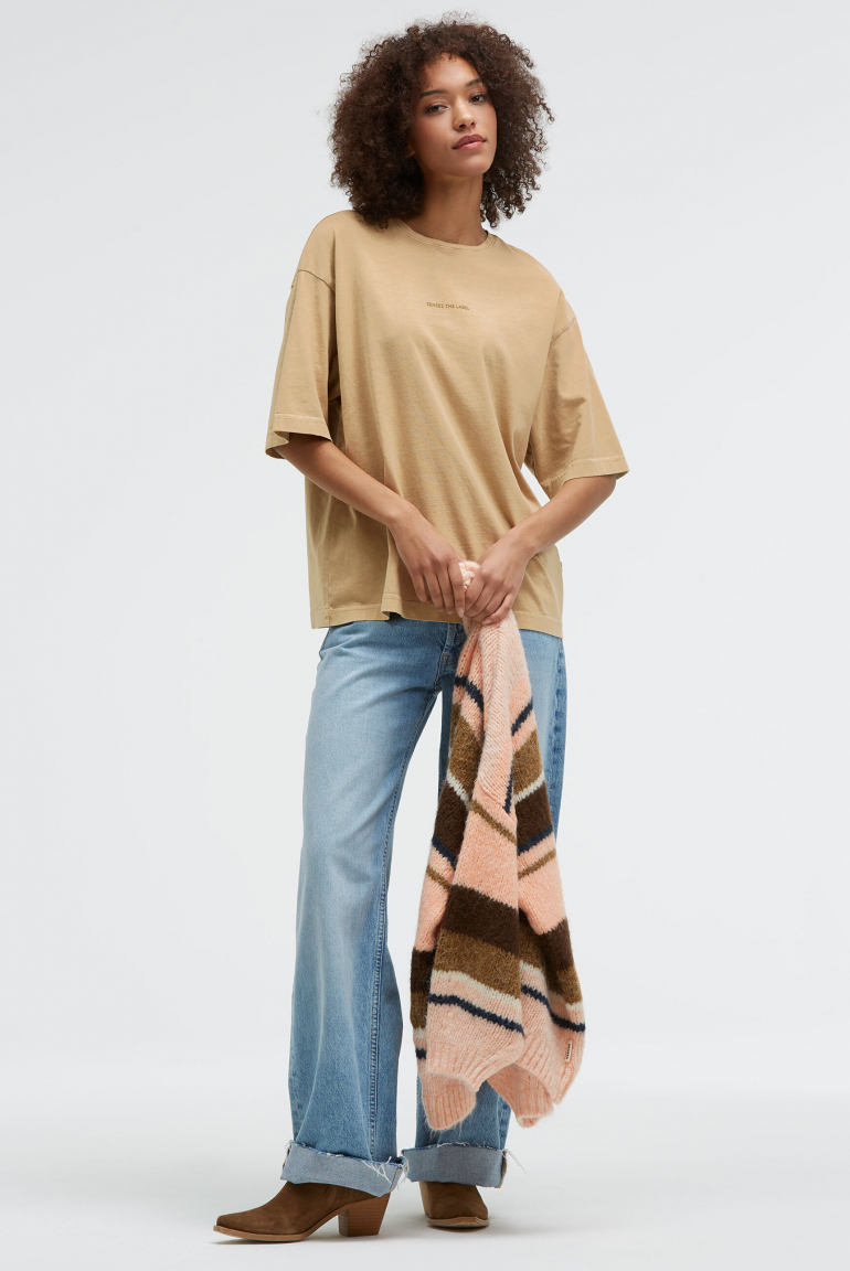 T-Shirt TEC:LA Oversized mit gewaschener Optik