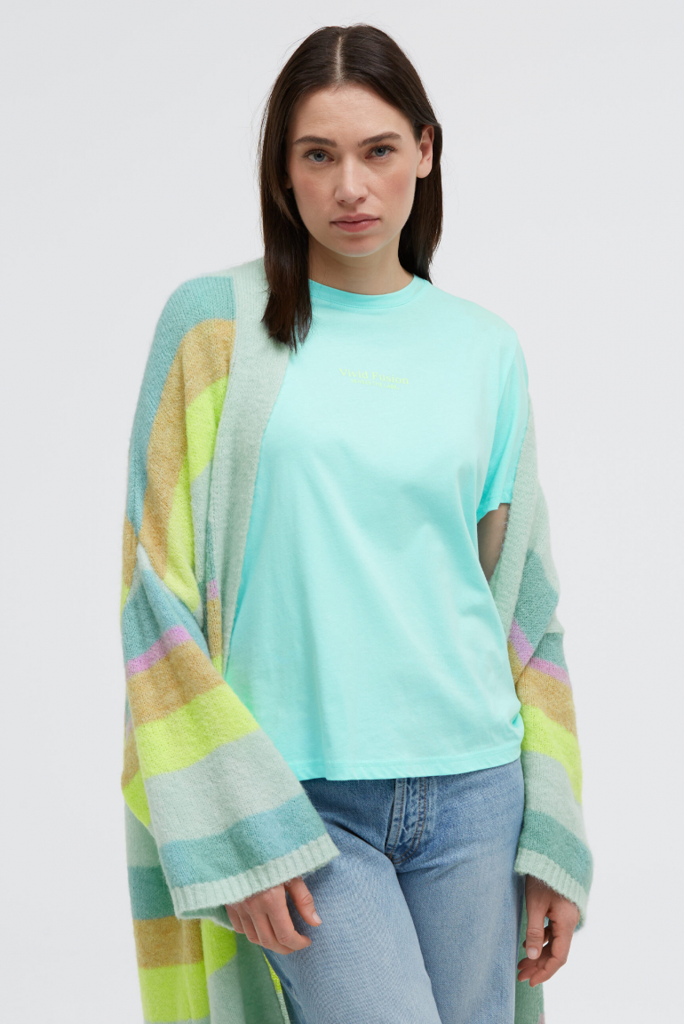 T-Shirt TU:LIP mit dezentem Label Print