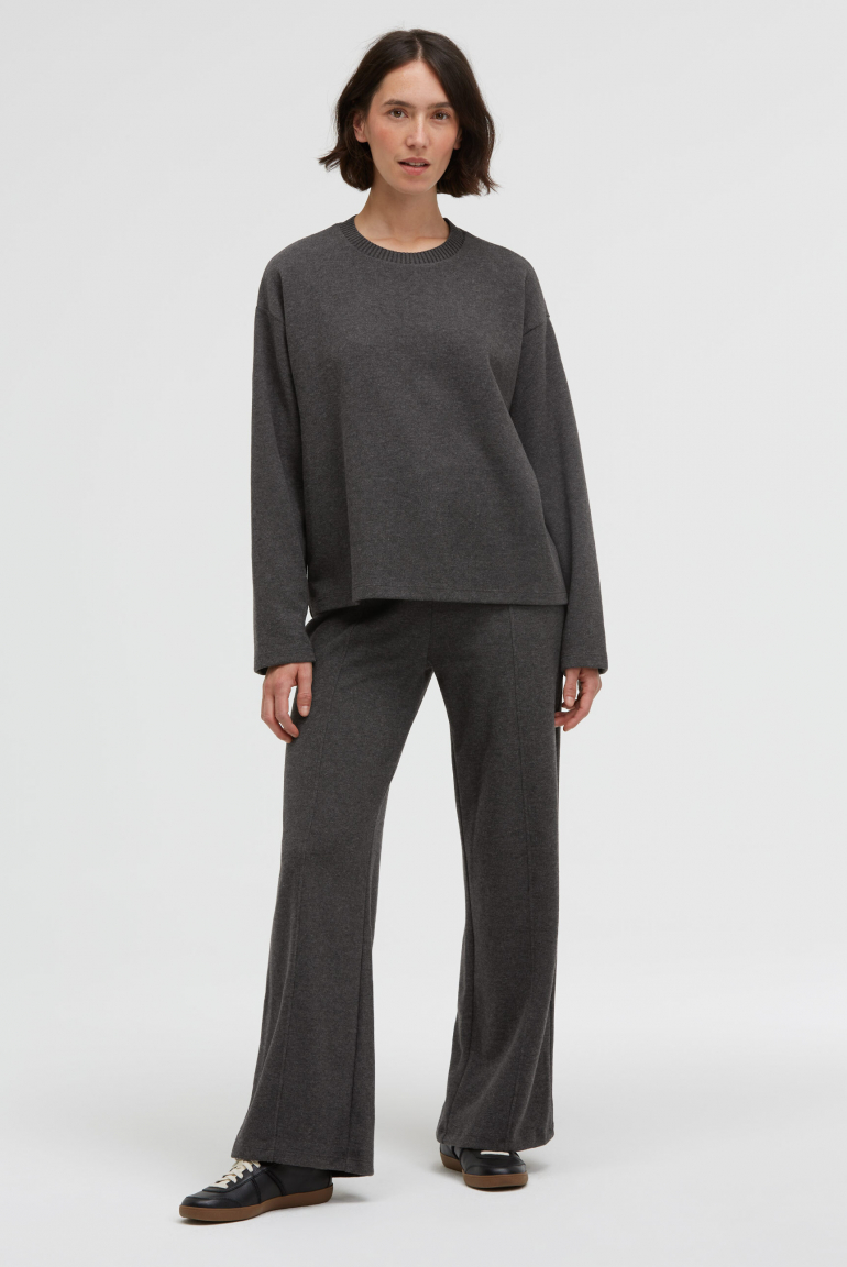 Wide Leg Pants POLA:RIS aus Jersey-Rippstrick