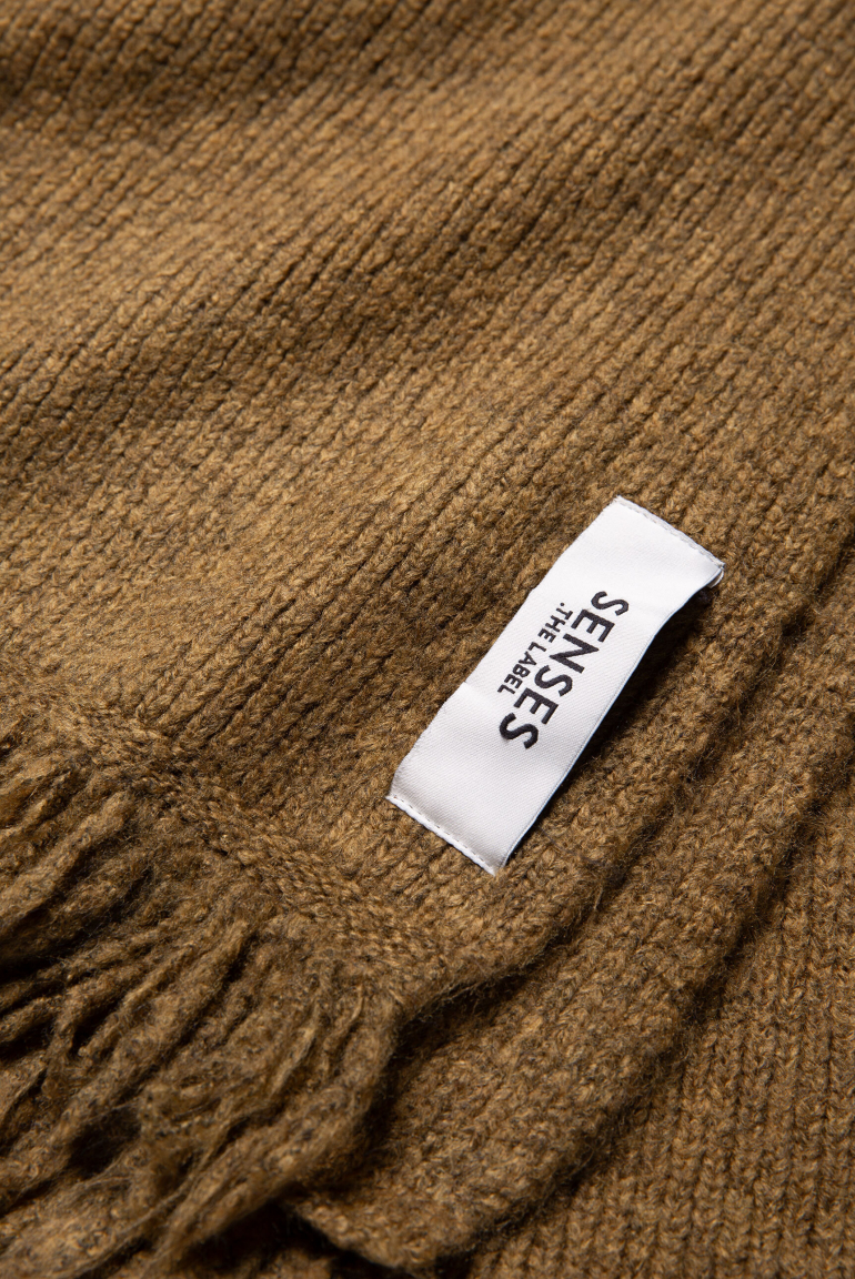 Breiter Schal AL:PA gerippt