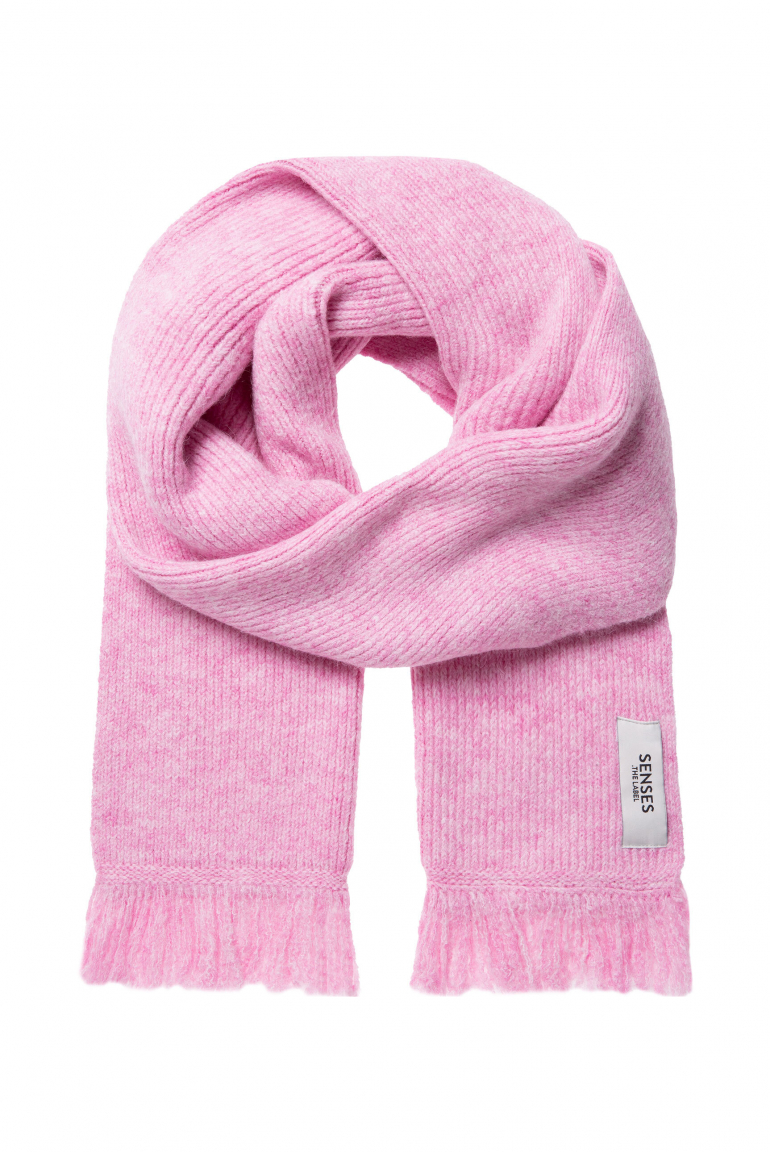 Breiter Schal AL:PA gerippt und meliert