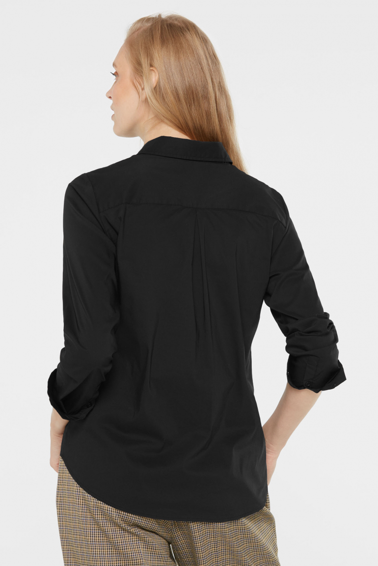 Klassische Langarmbluse BOB:BY aus Popeline