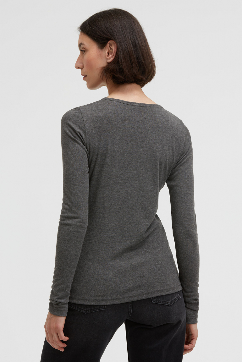 Langarmshirt TA:MINA mit Rundhalsausschnitt