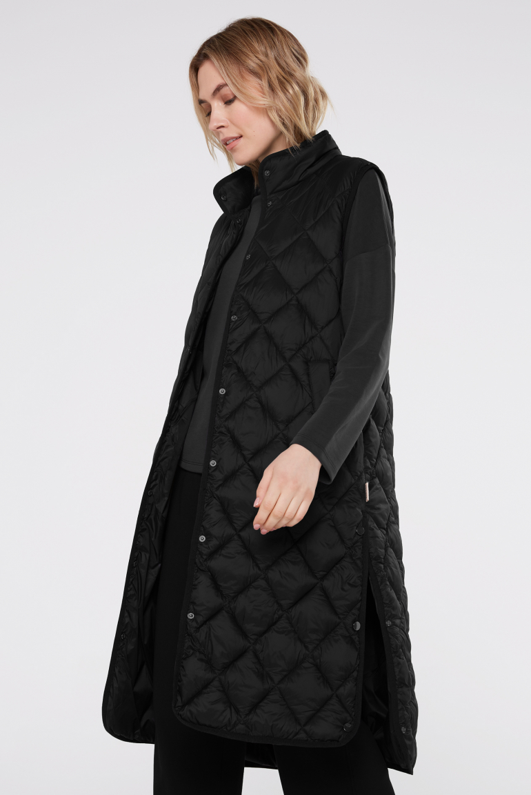 Lange Weste mit Rautensteppung