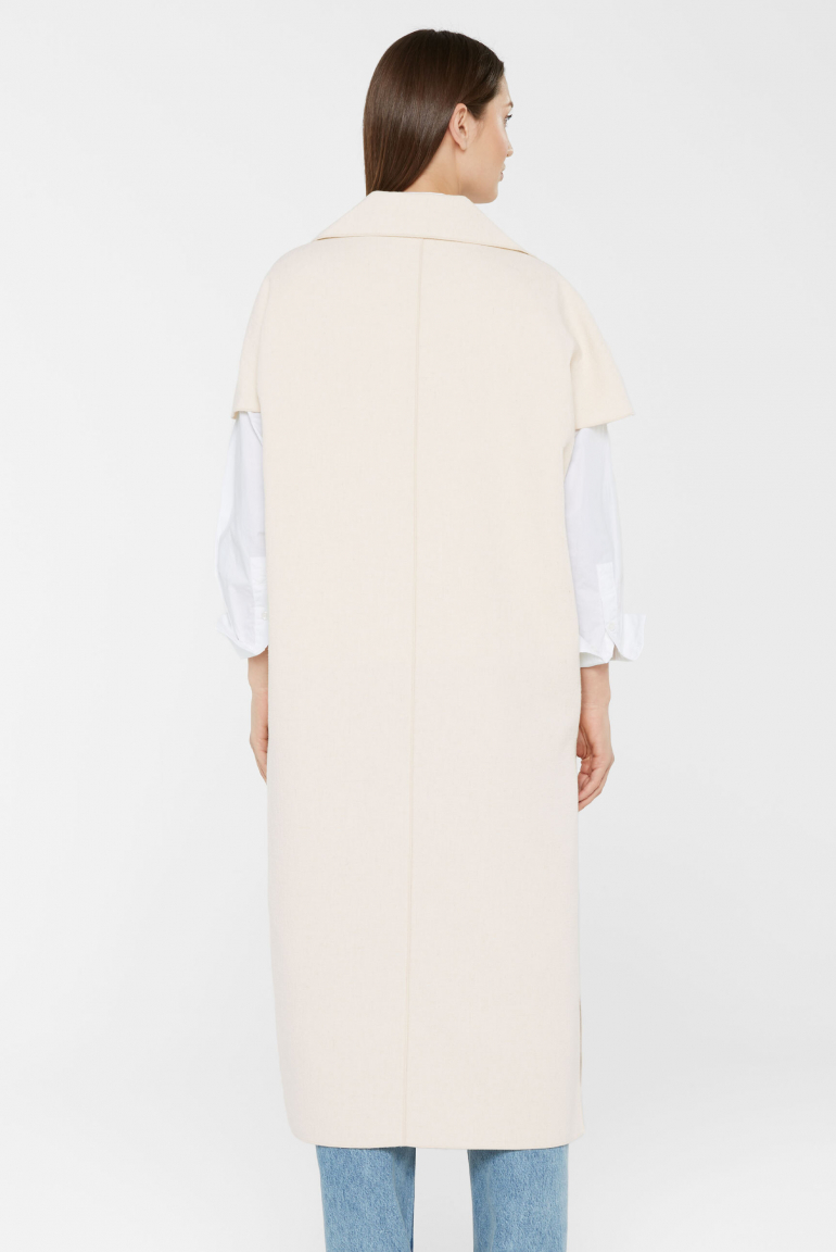 Lange Weste O:LA aus Woll-Mix mit Reverskragen