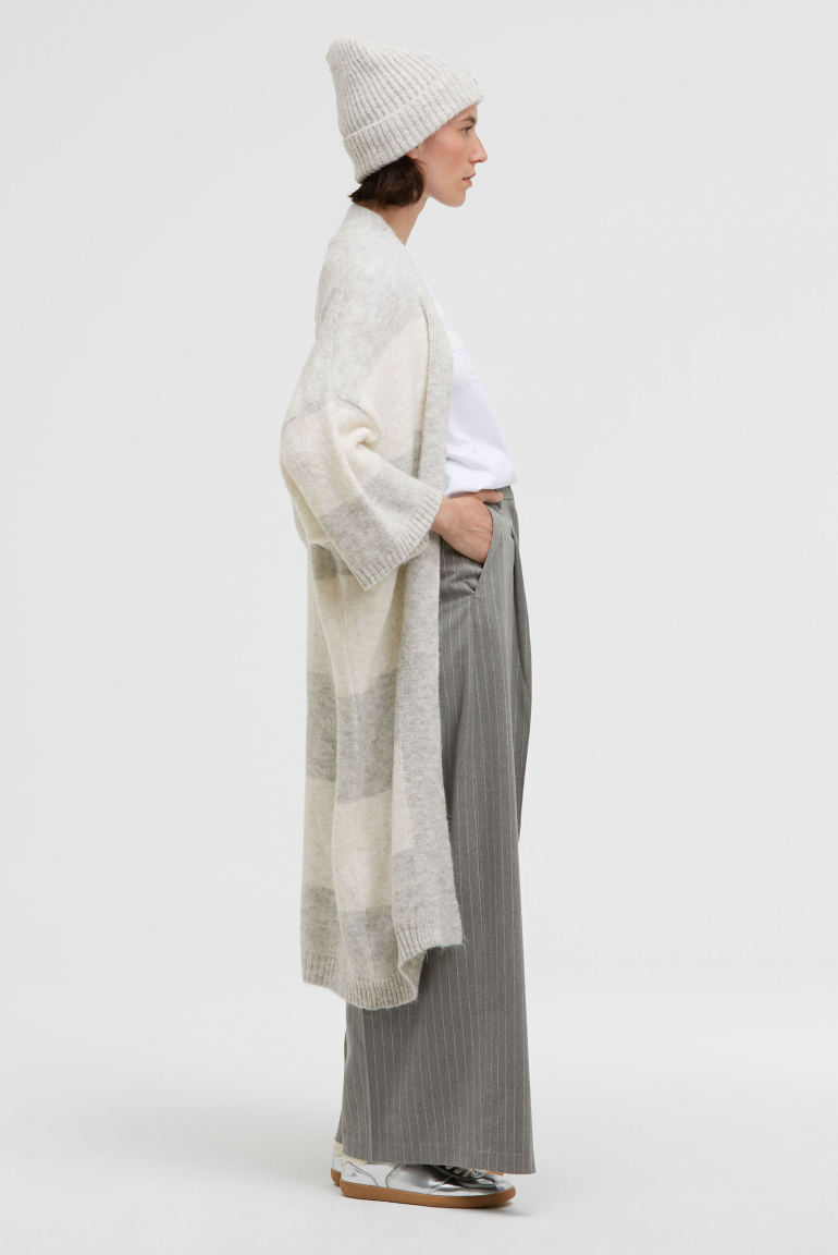 Long Cardigan KAL:LIE mit Blockstreifen