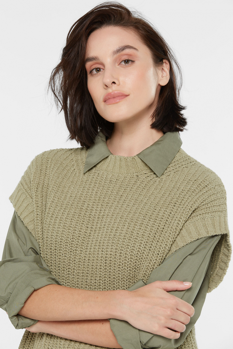 Pullunder KA:LOTTA aus Baumwoll-Leinen-Mix