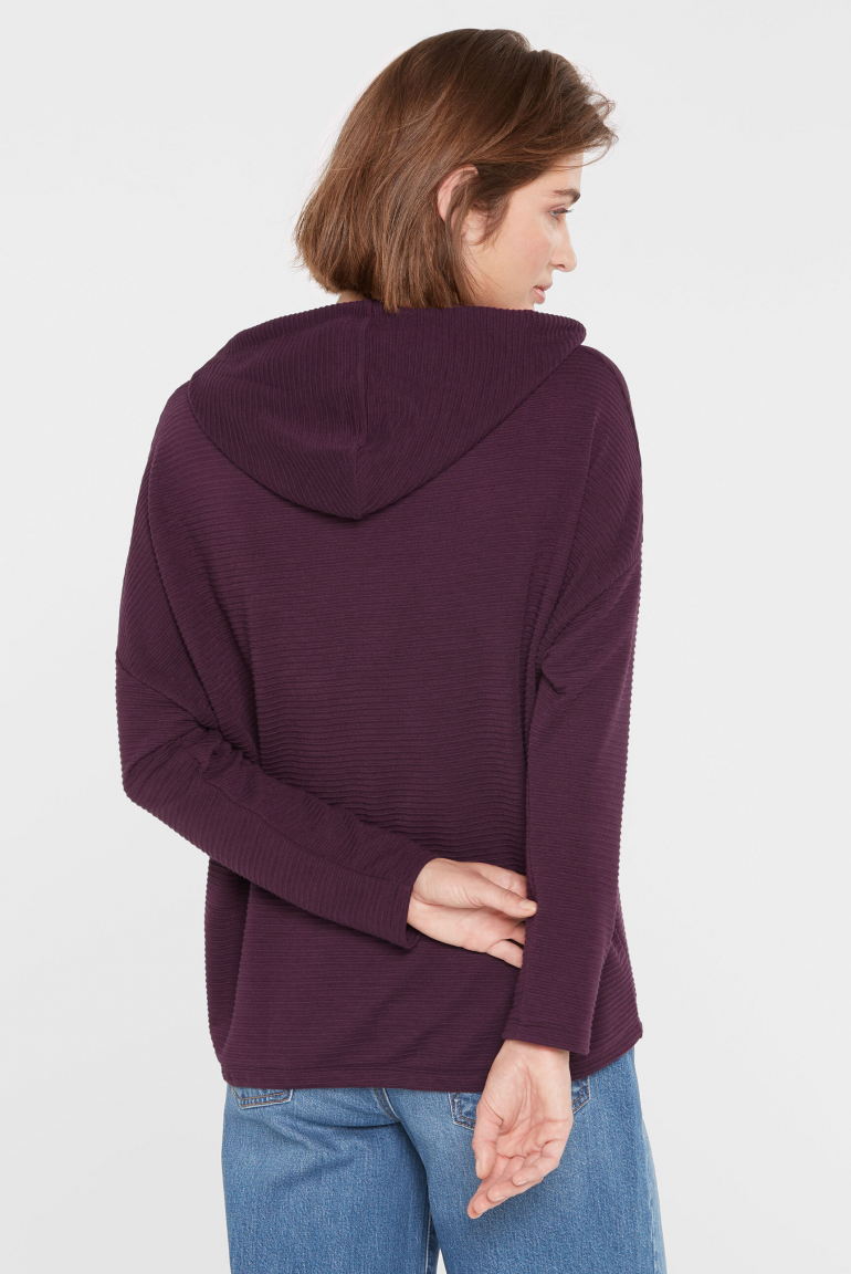 Strukturiertes Kapuzensweatshirt SO:LA