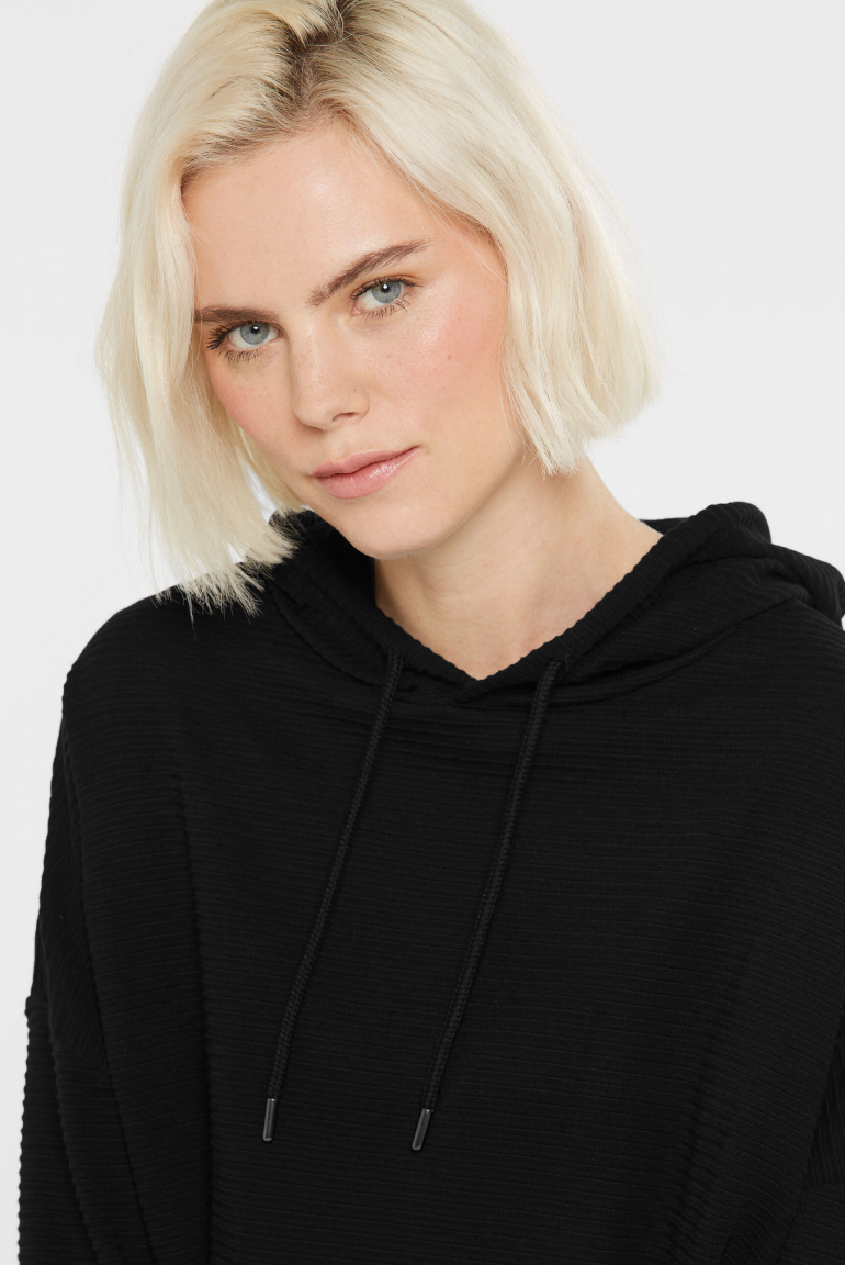 Strukturiertes Kapuzensweatshirt SO:LA