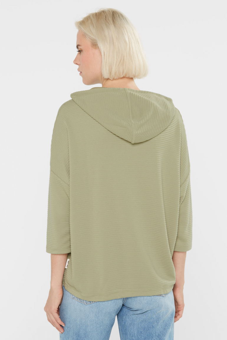 Strukturiertes Kapuzensweatshirt SO:LA