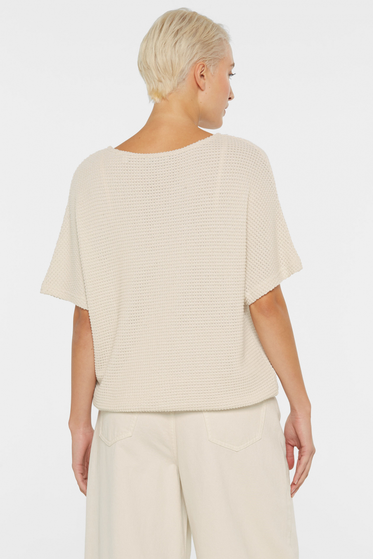 Strukturiertes Kurzarm-Shirt KAR:LA Loose Knit