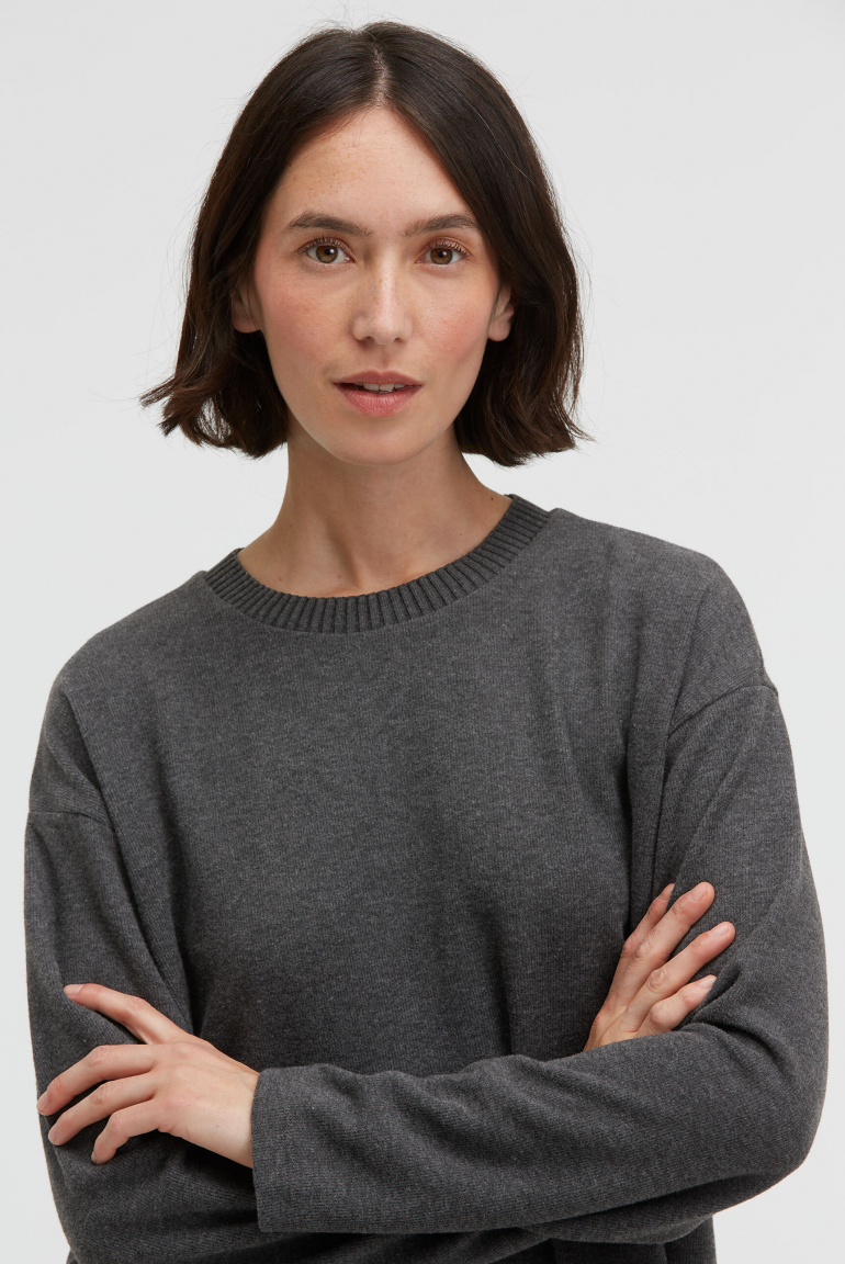 Sweatshirt SI:NA aus Jersey-Rippstrick