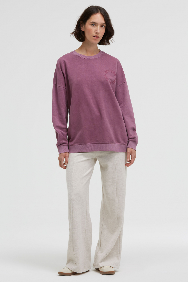 Sweatshirt SMIL:LA mit Vintage-Waschung und Backprint