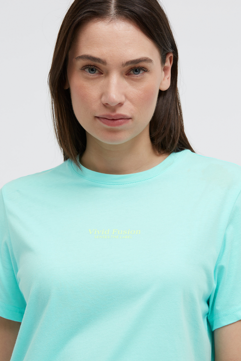 T-Shirt TU:LIP mit dezentem Label Print