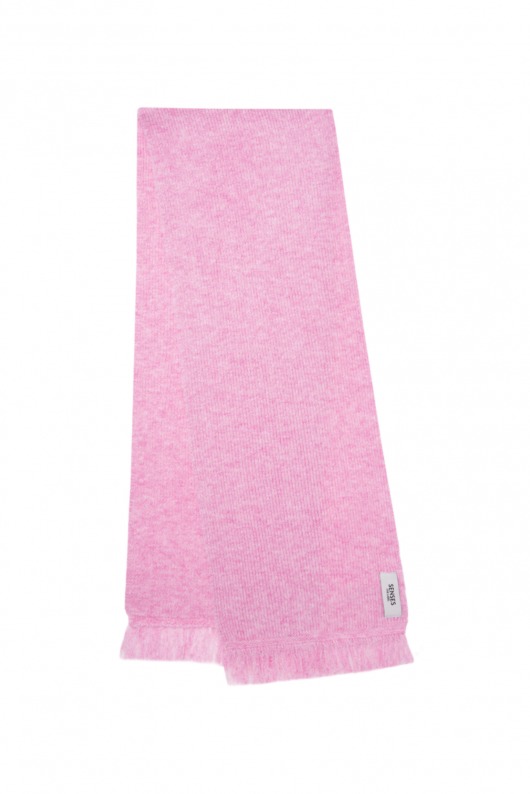 Breiter Schal AL:PA gerippt und meliert