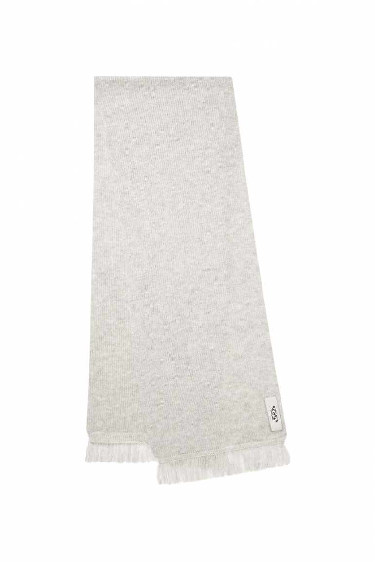 Breiter Schal AL:PA gerippt und meliert