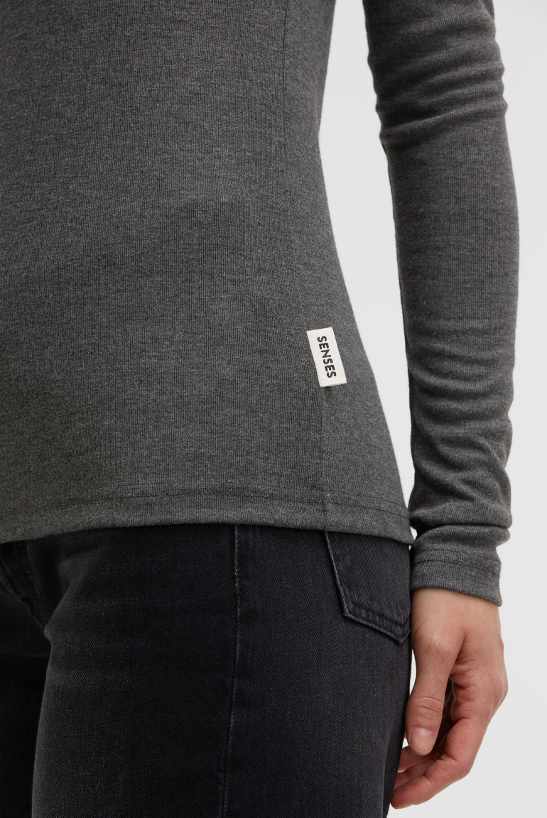 Langarmshirt TA:MINA mit Rundhalsausschnitt