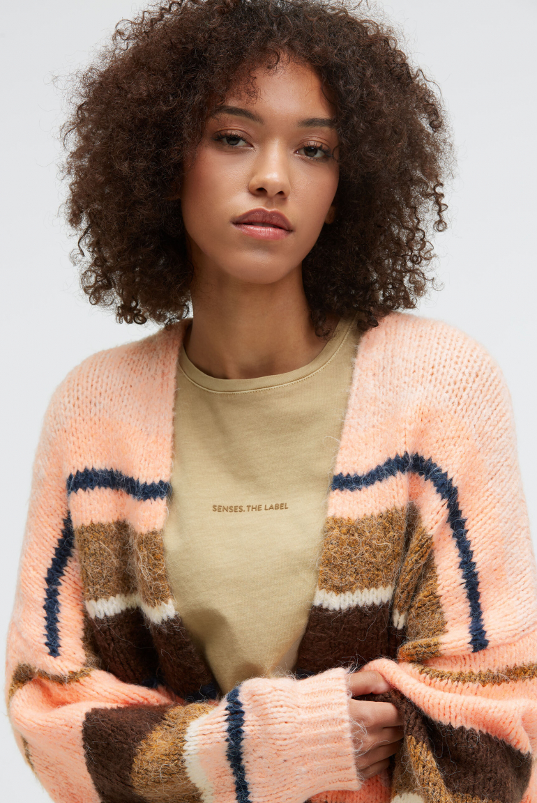 Offener Kurz-Cardigan KH:EA mit Streifen-Design