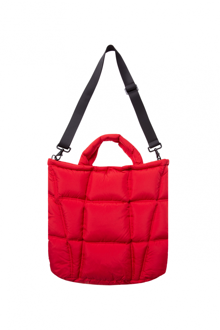 Puffer Bag ADOR:ABLE mit Schulterriemen aura red
