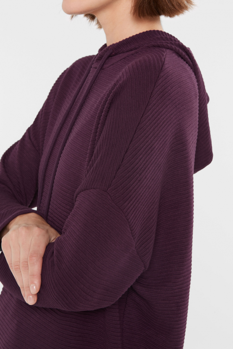 Strukturiertes Kapuzensweatshirt SO:LA