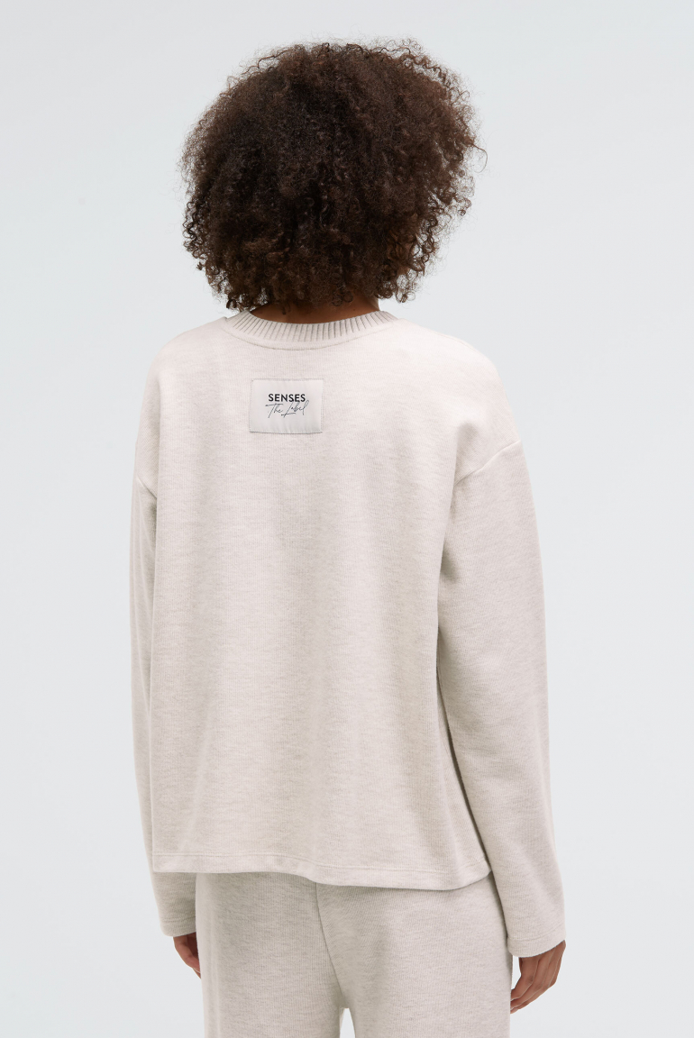 Sweatshirt SI:NA aus Jersey-Rippstrick