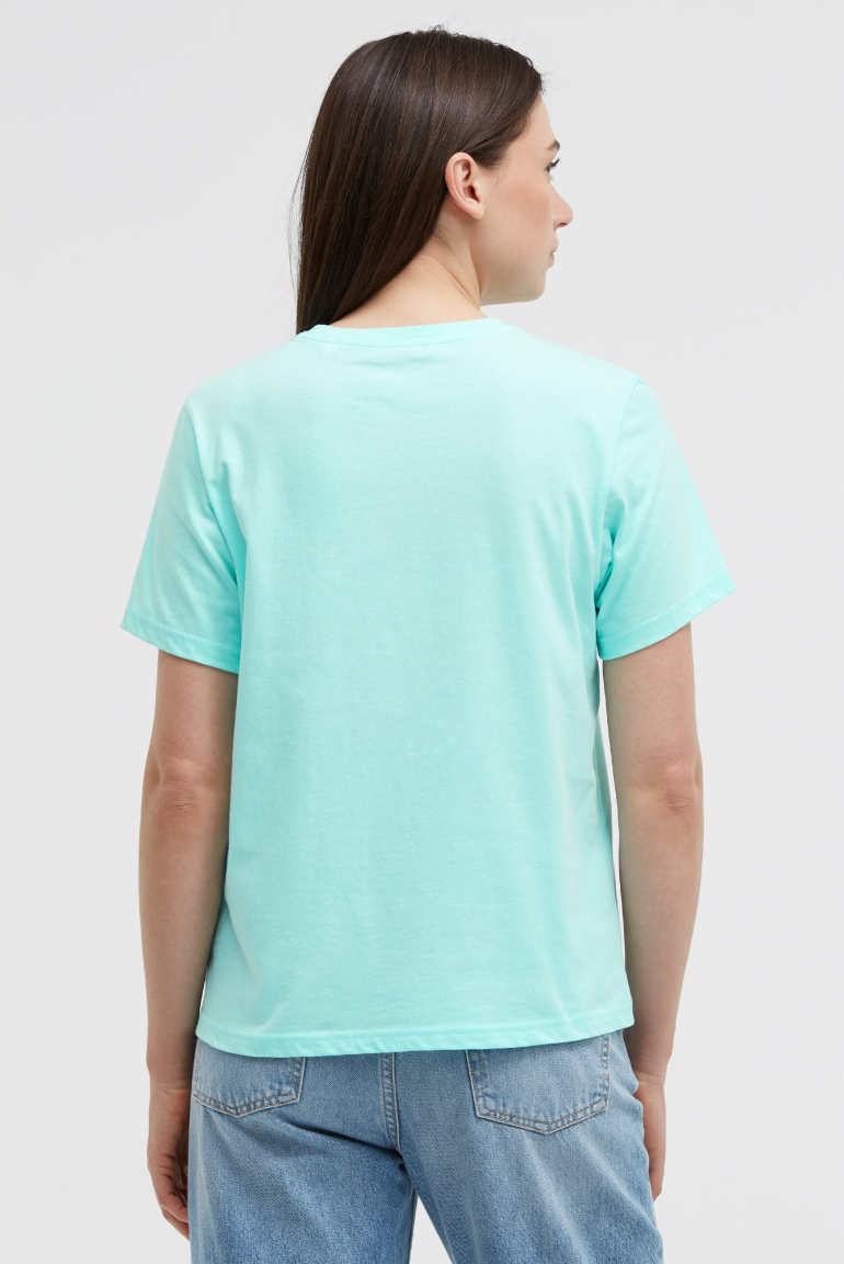 T-Shirt TU:LIP mit dezentem Label Print