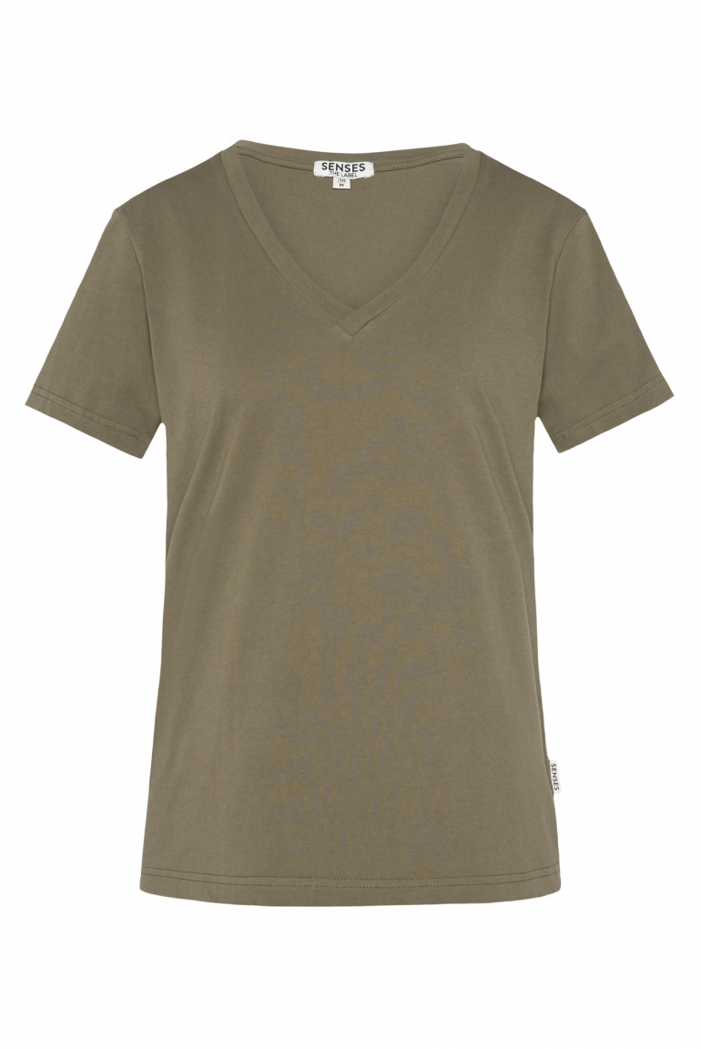 Basic T-Shirt TA:VI mit V-Ausschnitt