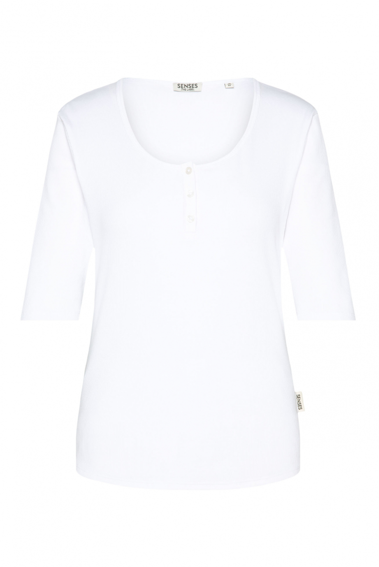 Geripptes Serafino-Shirt TO:VE