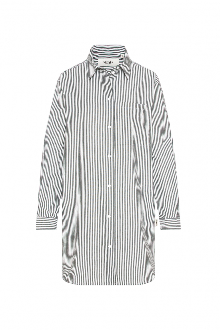 Gestreifte Oversized Hemdbluse BLOS:SOM