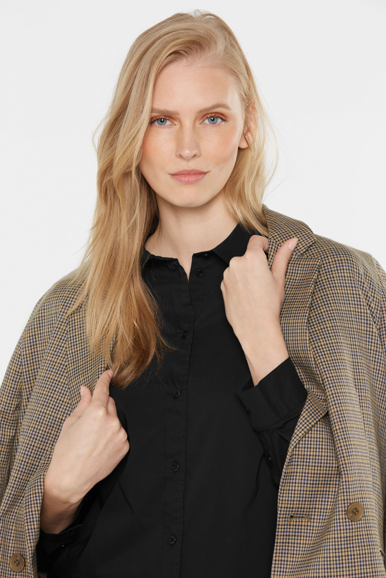 Klassische Langarmbluse BOB:BY aus Popeline