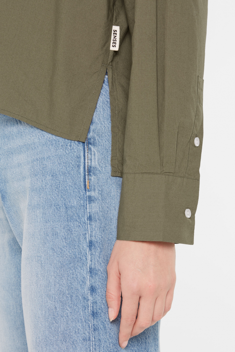 Langarmbluse BER:RY aus Popeline im Boxy Fit