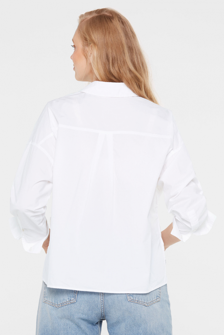 Langarmbluse BER:RY aus Popeline im Boxy Fit