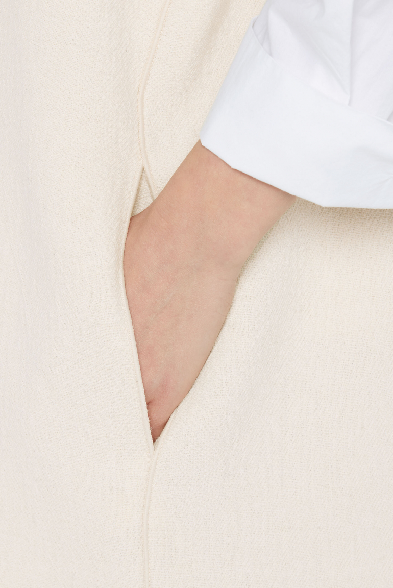 Lange Weste O:LA aus Woll-Mix mit Reverskragen