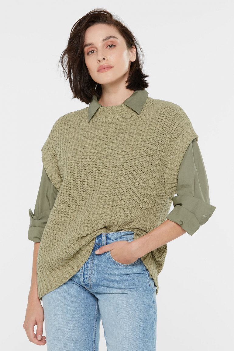 Pullunder KA:LOTTA aus Baumwoll-Leinen-Mix