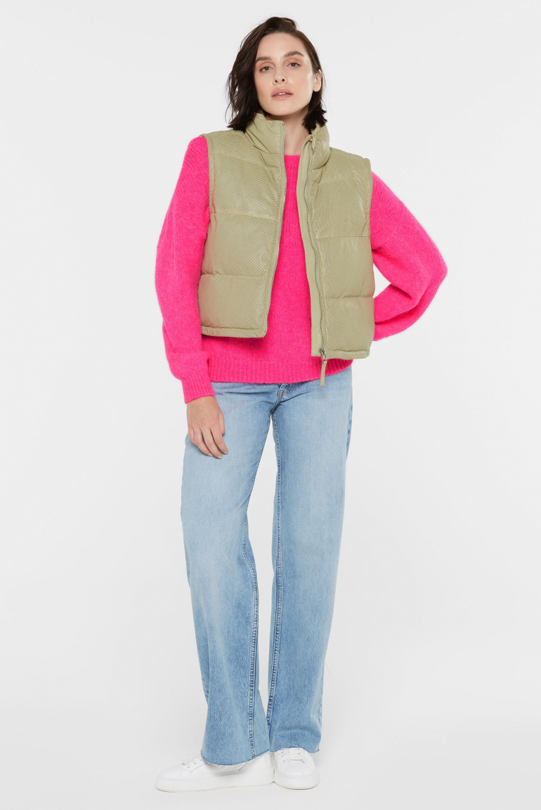 Steppweste OTTA:WA aus perforiertem Leder