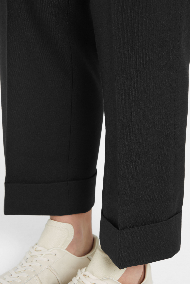 Stoffhose PI:SA mit Bundfalte und Turn-Up-Saum