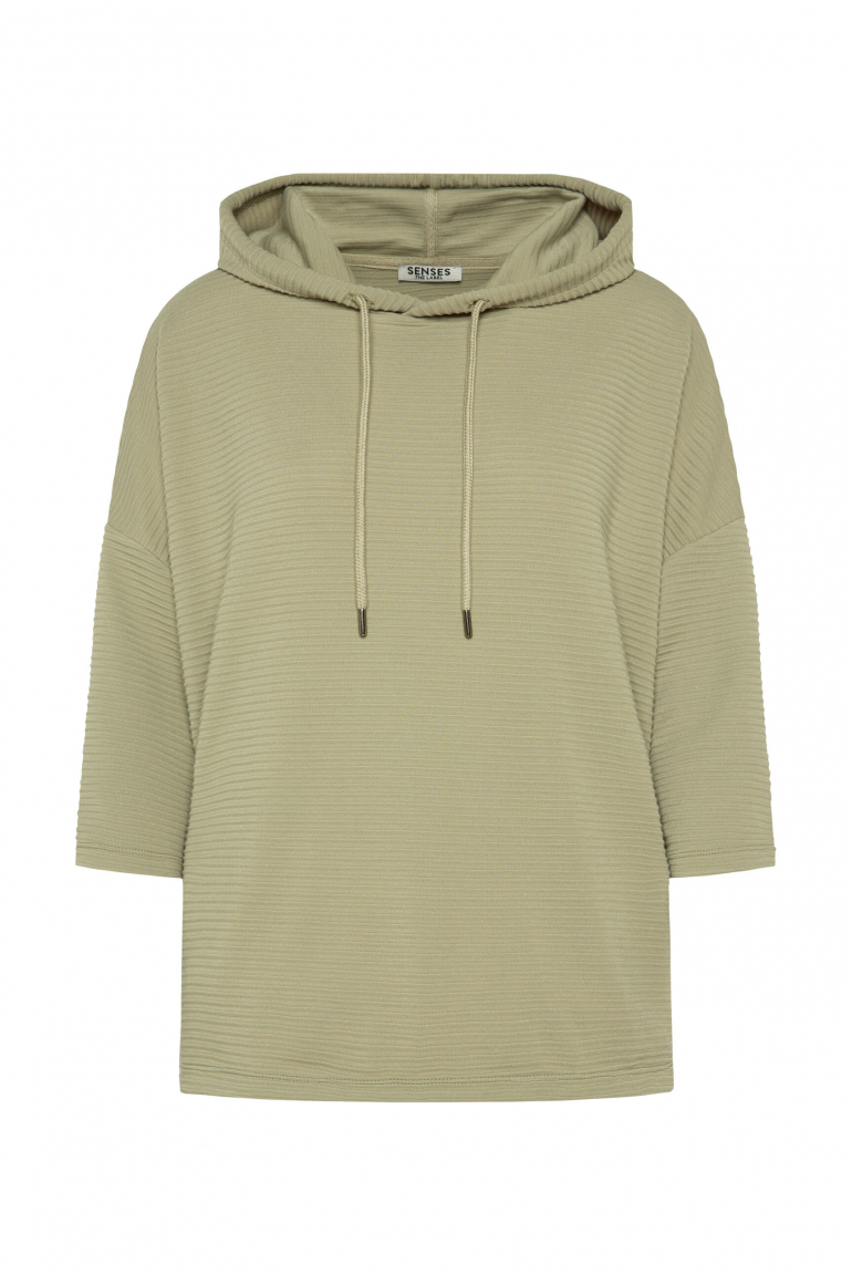 Strukturiertes Kapuzensweatshirt SO:LA