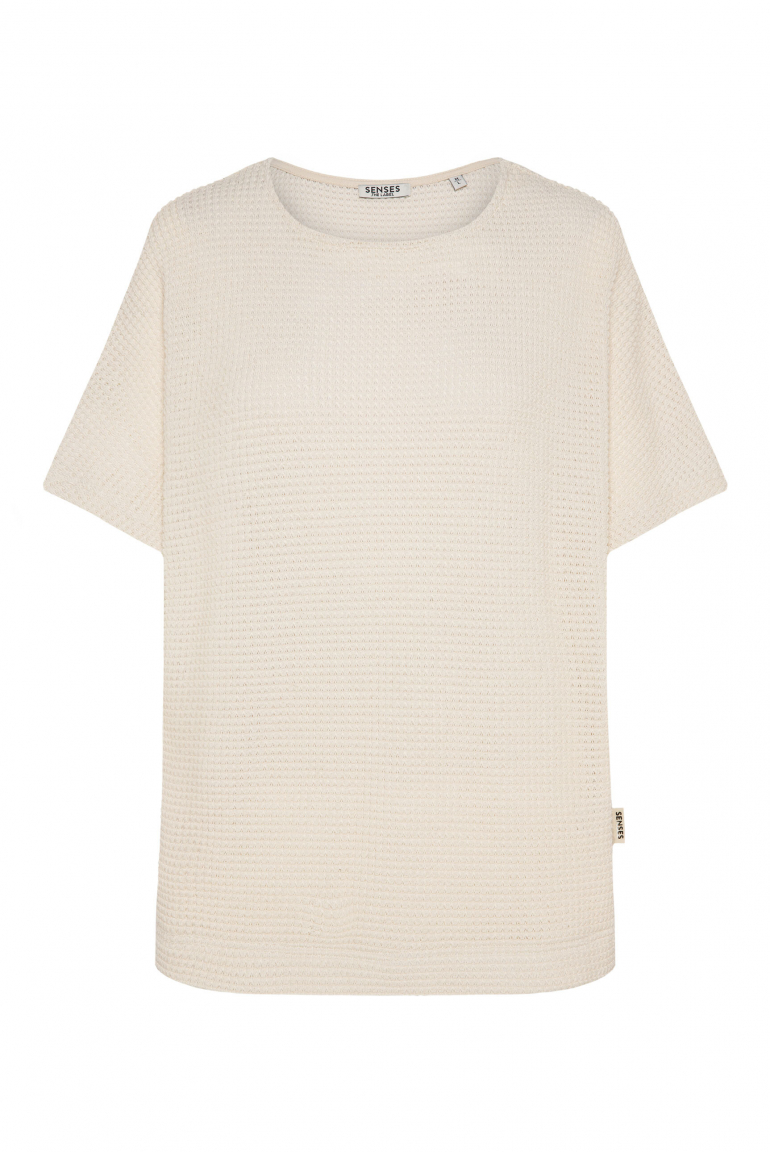 Strukturiertes Kurzarm-Shirt KAR:LA Loose Knit