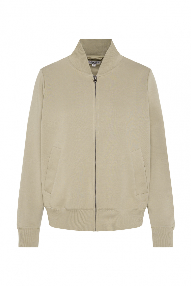 Sweatjacke SK:Y im Blouson-Stil aus Interlock-Jersey