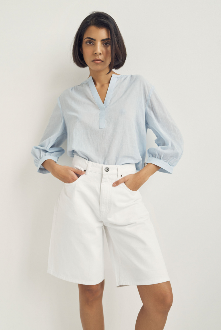 Bluse BEL:LUNO mit Tunika-Ausschnitt