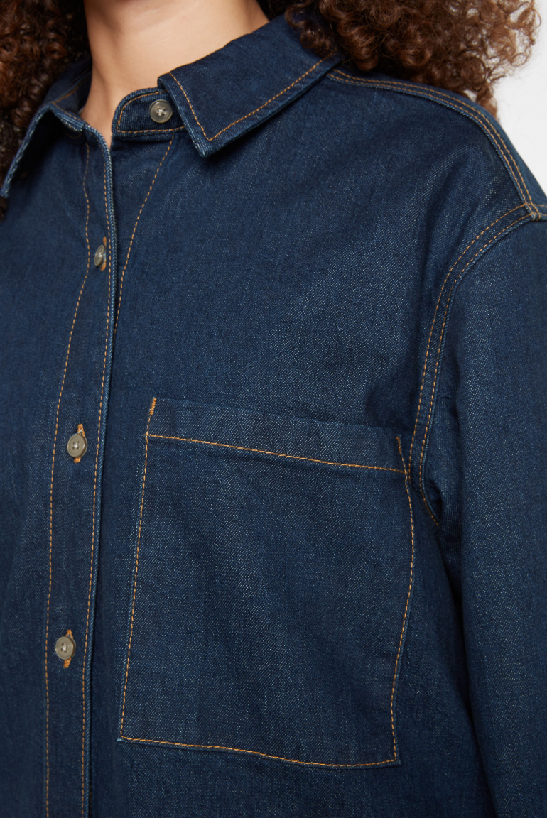 Blusenjacke im Raw Denim Look