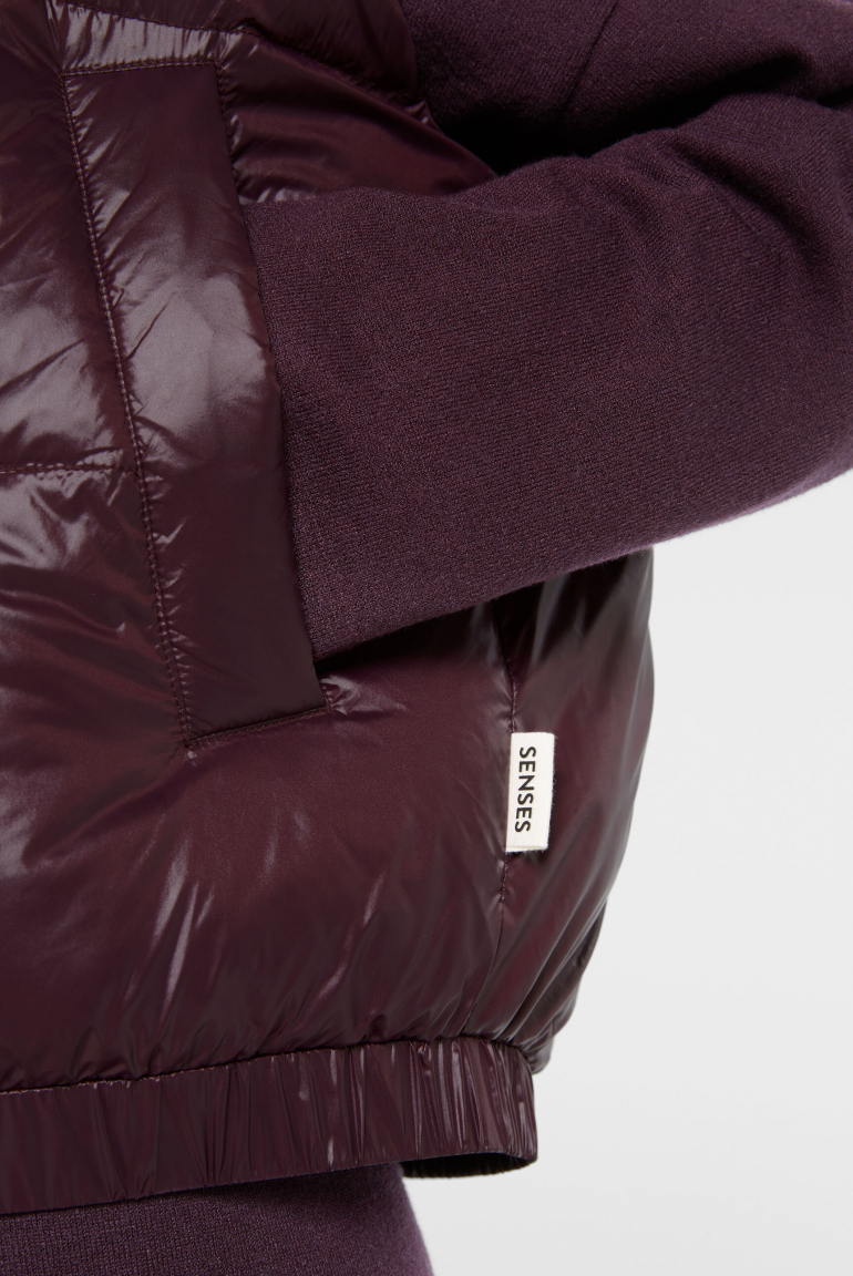 Glänzende Steppweste Oversized