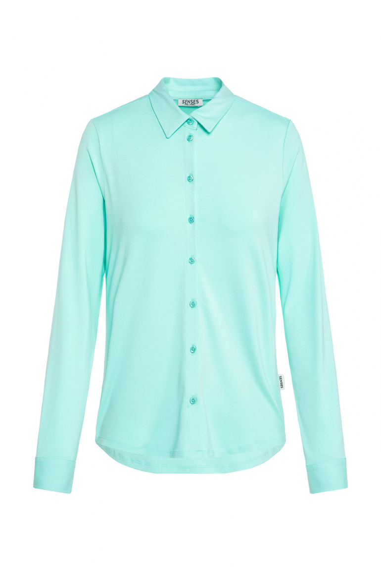 Jersey-Bluse BEE:RCK mit Knopfleiste