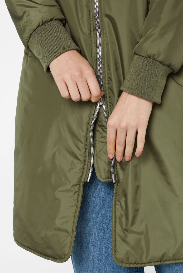 Lange Jacke im Blouson-Stil