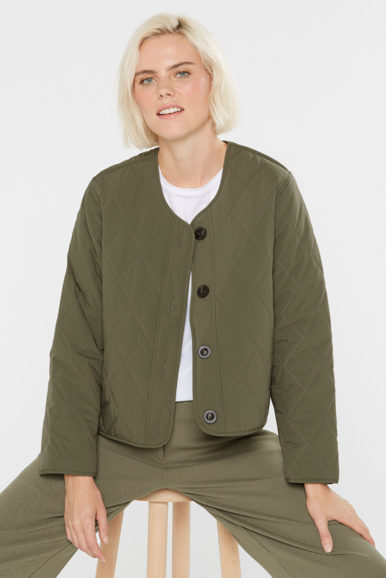 Leichte Steppjacke OLI:VIE mit Knopfleiste