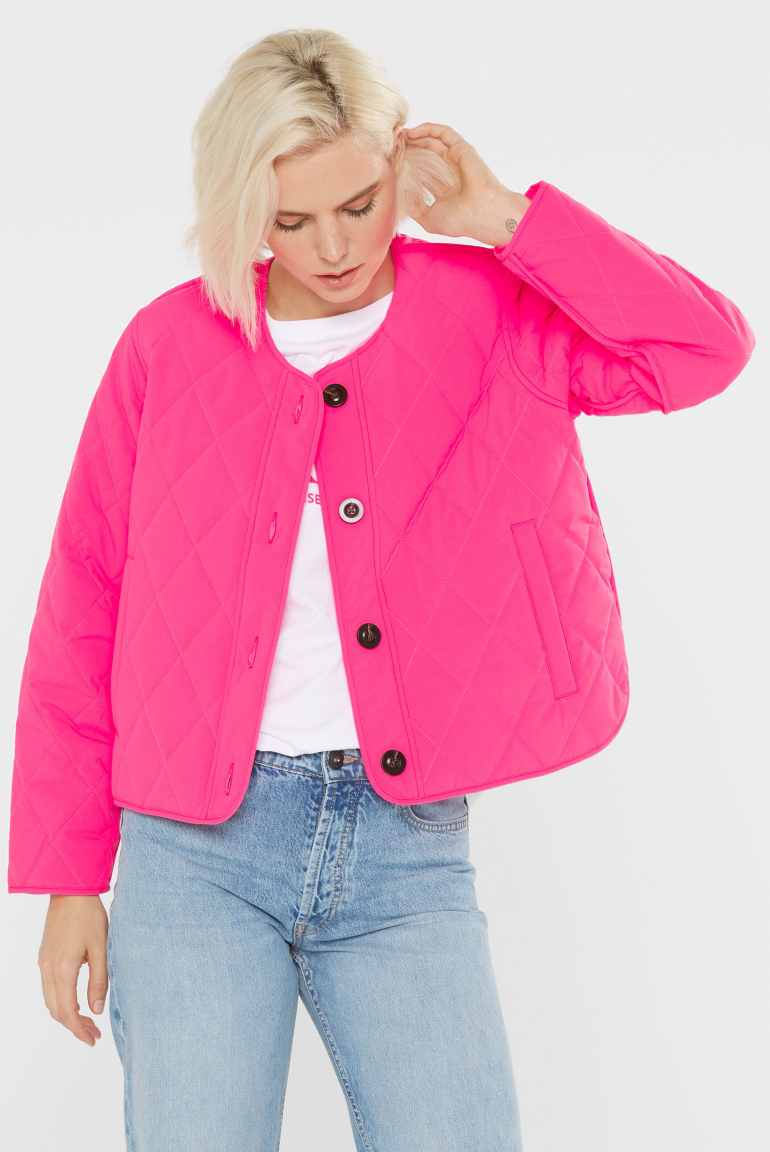 Leichte Steppjacke OLI:VIE mit Knopfleiste