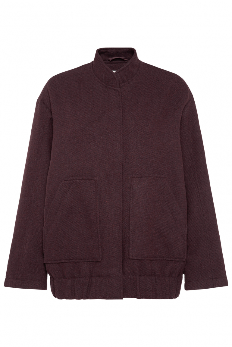 Oversized Bomberjacke in Woll-Optik